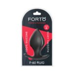 Forto F-60 Spade Silicone Anal Plug Medium Black
