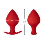Forto F-60 Spade Silicone Anal Plug Medium Red - Image 5