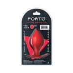 Forto F-60 Spade Silicone Anal Plug Medium Red - Image 6