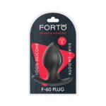 Forto F-60 Spade Silicone Anal Plug Small Black
