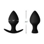 Forto F-60 Spade Silicone Anal Plug Small Black - Image 5