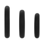 Forto F-61 3-Piece Silicone Cockring Set Black - Image 4