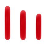 Forto F-61 3-Piece Silicone Cockring Set Red - Image 4
