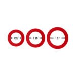 Forto F-61 3-Piece Silicone Cockring Set Red - Image 5