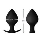 Forto F-63 Rattler Spade Silicone Anal Plug Medium Black - Image 5