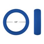Forto F-64 Wide Liquid Silicone Cockring Large Blue - Image 5