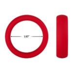Forto F-64 Wide Liquid Silicone Cockring Large Red - Image 5