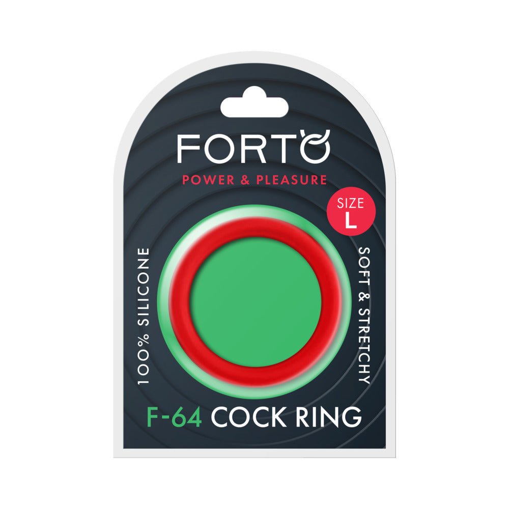 forto-f-64-wide-liquid-silicone-cockring-large-red Forto F-64 Wide Liquid Silicone Cockring Large Red - Image 1