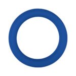 Forto F-64 Wide Liquid Silicone Cockring Medium Blue - Image 2