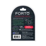 Forto F-64 Wide Liquid Silicone Cockring Medium Blue - Image 6