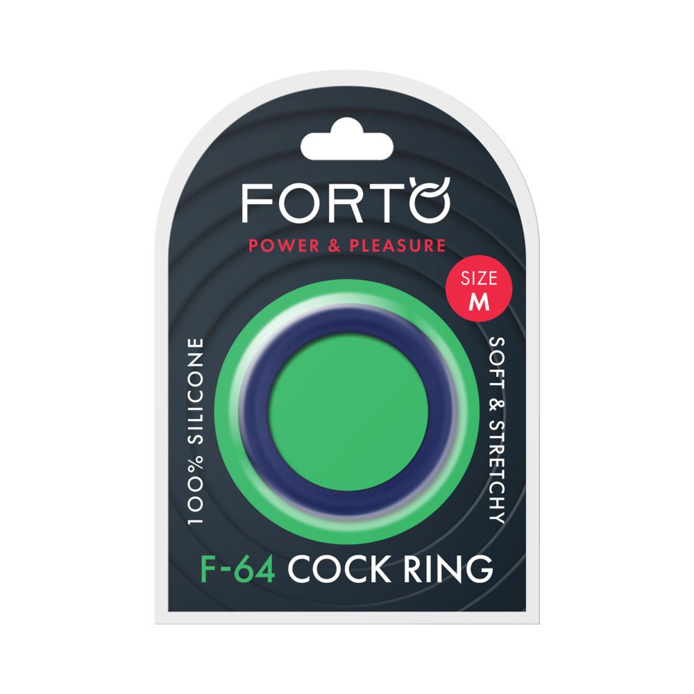 forto-f-64-wide-liquid-silicone-cockring-medium-blue Forto F-64 Wide Liquid Silicone Cockring Medium Blue - Image 1