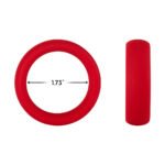 Forto F-64 Wide Liquid Silicone Cockring Medium Red - Image 5