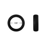 Forto F-64 Wide Liquid Silicone Cockring Small Black - Image 5