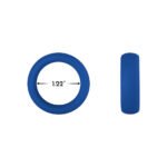 Forto F-64 Wide Liquid Silicone Cockring Small Blue - Image 5