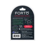 Forto F-64 Wide Liquid Silicone Cockring Small Blue - Image 6