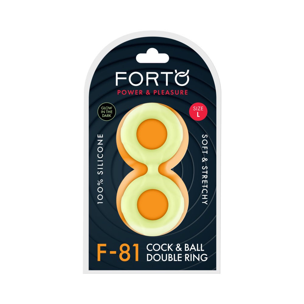 forto-f-81-liquid-silicone-cock-ball-double-ring-large-glow Forto F-81 Liquid Silicone Cock & Ball Double Ring Large Glow - Image 1