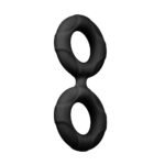 Forto F-81 Liquid Silicone Cock & Ball Double Ring Medium Black - Image 3