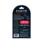 Forto F-81 Liquid Silicone Cock & Ball Double Ring Small Black - Image 4