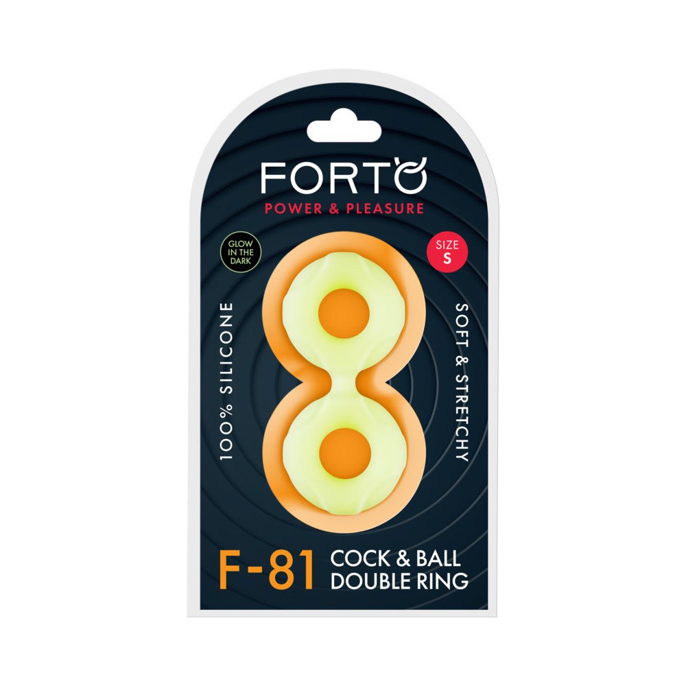 forto-f-81-liquid-silicone-cock-ball-double-ring-small-glow Forto F-81 Liquid Silicone Cock & Ball Double Ring Small Glow - Image 1