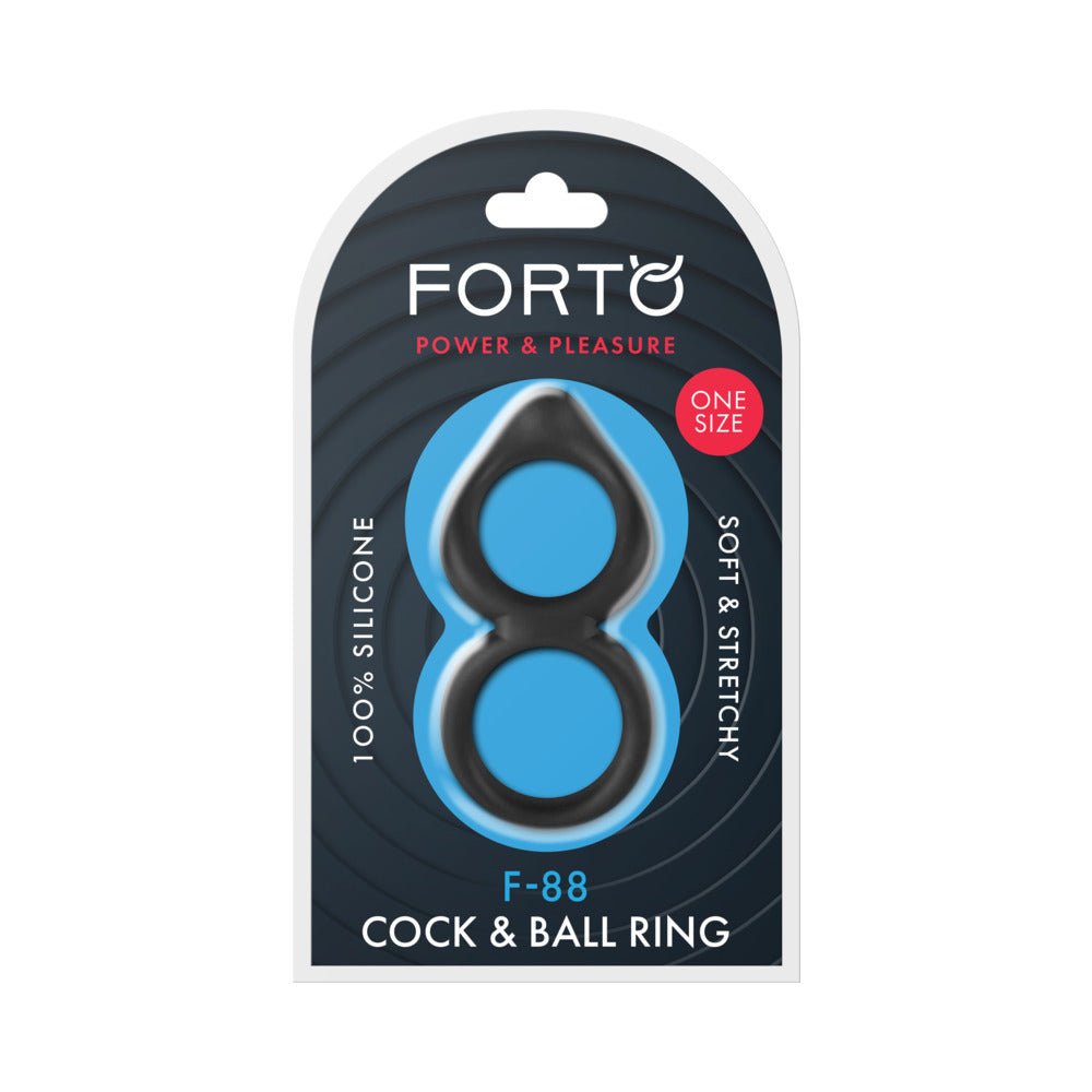 forto-f-88-liquid-silicone-cock-ball-ring-black Forto F-88 Liquid Silicone Cock & Ball Ring Black - Image 1