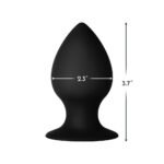 Forto F-98 Cone Silicone Anal Plug Medium Black - Image 4