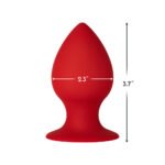 Forto F-98 Cone Silicone Anal Plug Medium Red - Image 4