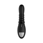 Forto Ribbed Pro Rechargeable Silicone Vibrating Anal Massager Black - Image 2