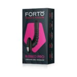 Forto Ribbed Pro Rechargeable Silicone Vibrating Anal Massager Black - Image 6