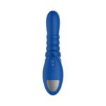 Forto Ribbed Pro Rechargeable Silicone Vibrating Anal Massager Blue - Image 6