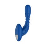 Forto Studded Pro Rechargeable Silicone Vibrating Anal Massager Blue - Image 3
