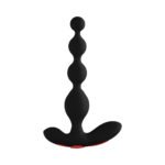 Forto Vibrating Anal Beads Rechargeable Silicone Plug Black - Image 4