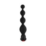 Forto Vibrating Anal Beads Rechargeable Silicone Plug Black - Image 5