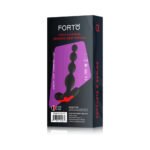 Forto Vibrating Anal Beads Rechargeable Silicone Plug Black - Image 9