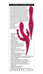 Four by Four Fuchsia Rechargeable Quadruple-Stimulation Vibrator - Image 2