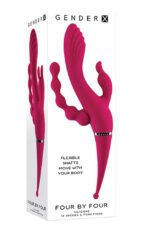 Four by Four Fuchsia Rechargeable Quadruple-Stimulation Vibrator