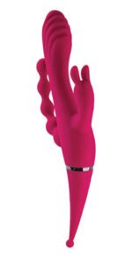Four by Four Fuchsia Rechargeable Quadruple-Stimulation Vibrator - Image 3