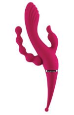 Four by Four Fuchsia Rechargeable Quadruple-Stimulation Vibrator - Image 5