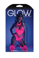 No Promises Teddy Bodystocking - One Size - Neon  Pink - Image 2