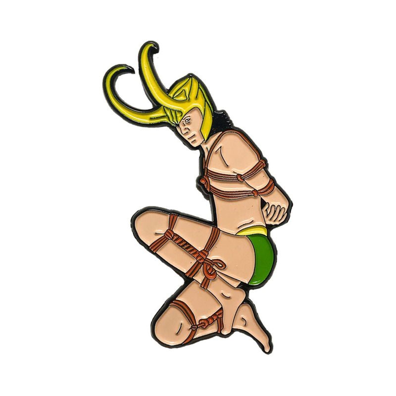 geeky-kinky-god-of-mischief-enamel-pin Geeky & Kinky God of Mischief Enamel Pin - Image 1