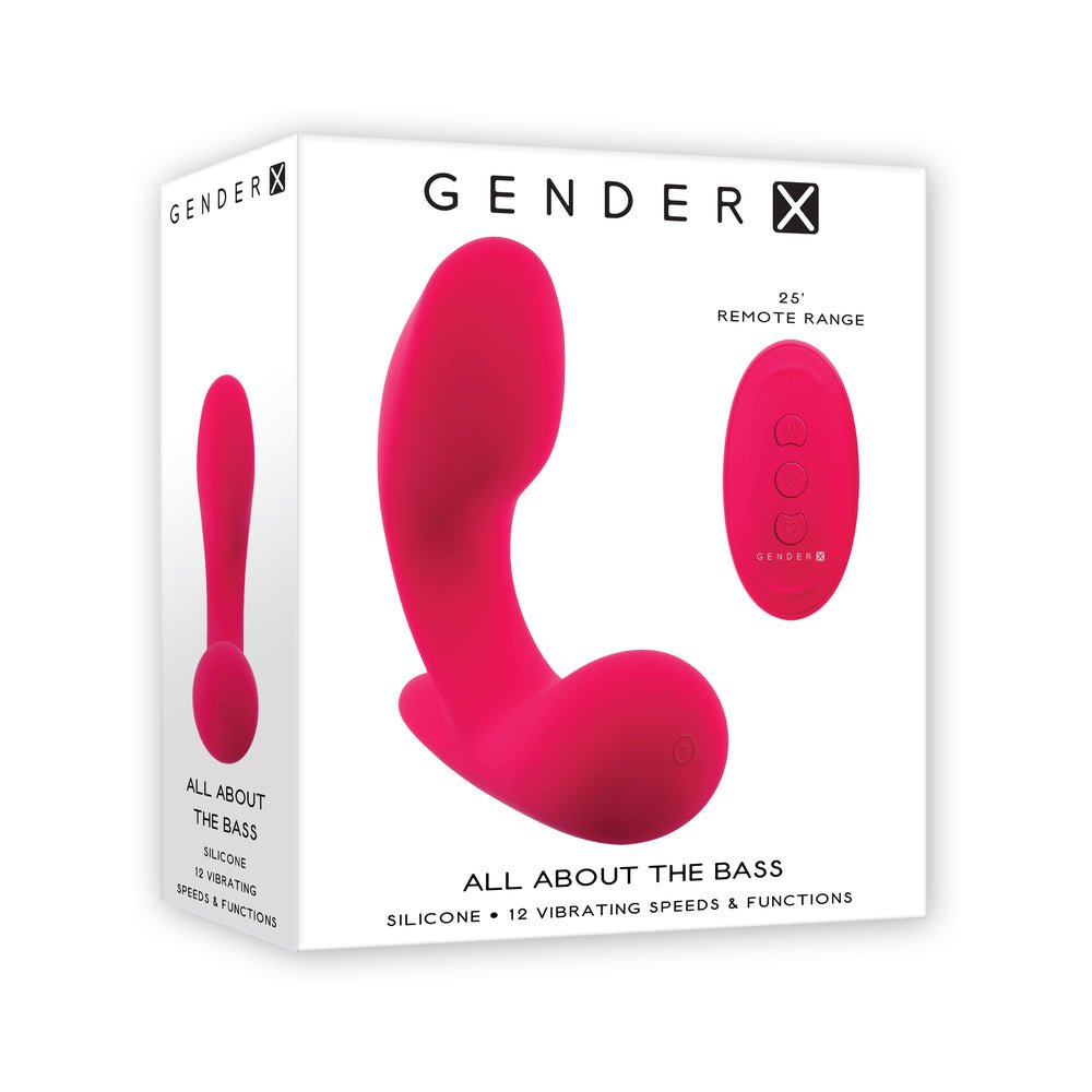 gender-x-all-about-the-bass-rechargeable-vibrator-with-remote-silicone-red Gender X All About the Bass Rechargeable Vibrator with Remote Silicone Red - Image 1