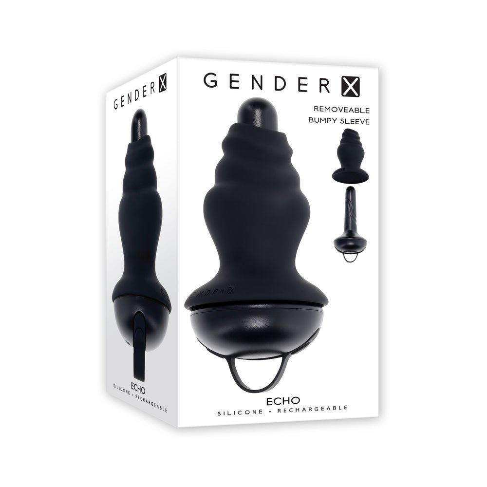 gender-x-echo-rechargeable-vibrating-sheathed-silicone-black Gender X Echo Rechargeable Vibrating Sheathed Silicone Black - Image 1