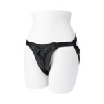 Gender X Pleasure Harness – Black Faux Leather Strap-On Harness with Vibrating Ring - Image 5