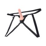 Gender X Pleasure Harness – Black Faux Leather Strap-On Harness with Vibrating Ring - Image 9
