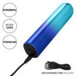 Glam Vibe Rechargeable Vibrating Bullet – Blue - Image 6