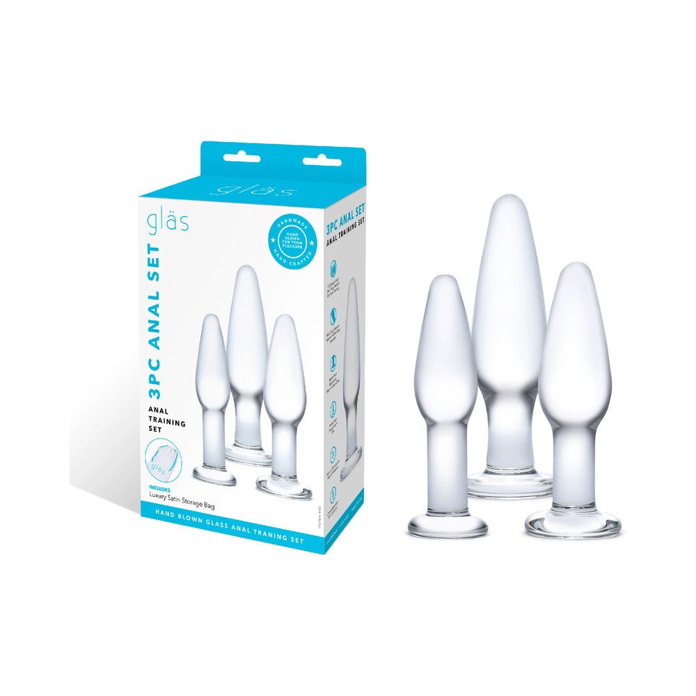 glas-3-piece-glass-anal-plug-training-set Glas 3-Piece Glass Anal Plug Training Set - Image 1