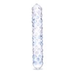 Glas 9 in. Purple Rose Nubby Glass Dildo - Image 3