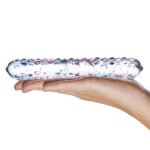 Glas 9 in. Purple Rose Nubby Glass Dildo - Image 6