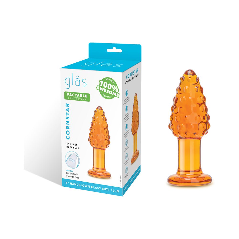 glas-cornstar-4-in-glass-butt-plug Glas Cornstar 4 in. Glass Butt Plug - Image 1