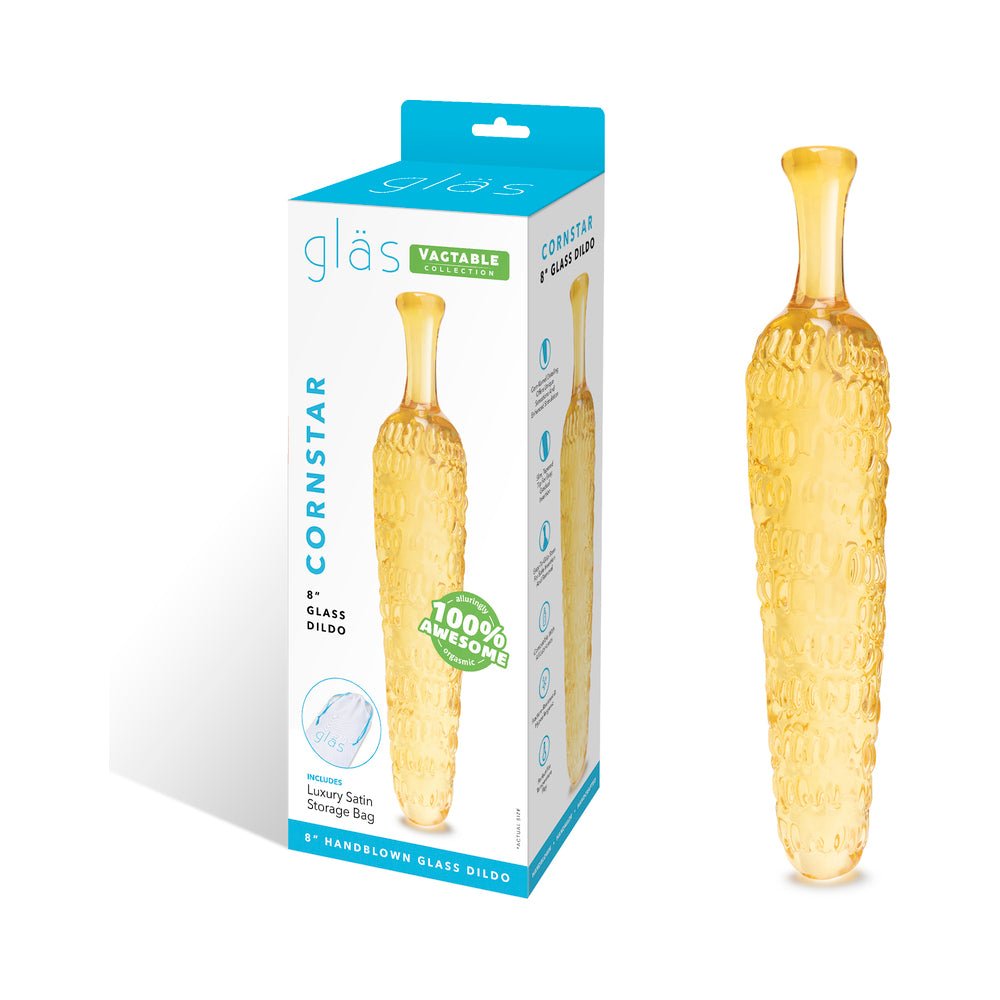 glas-cornstar-8-in-glass-dildo Glas Cornstar 8 in. Glass Dildo - Image 1