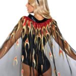 Glitter Flame Devil Cape and Devil Horns